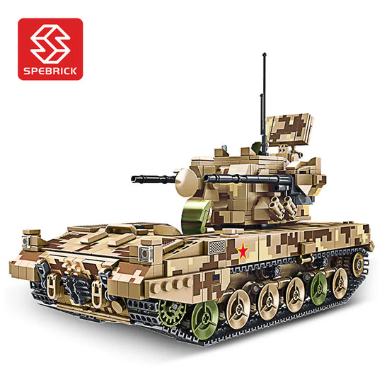Spebrick 688006 09 Type 35mm Tracked Self Propelled Anti Aircraft Artillery Building Block Set