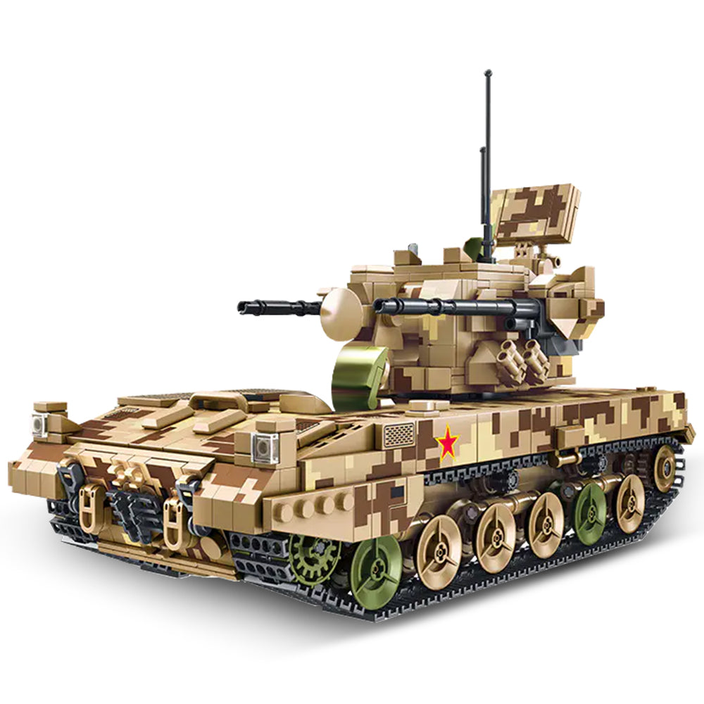 Spebrick 688006 09 Type 35mm Tracked Self Propelled Anti Aircraft Artillery Building Block Set