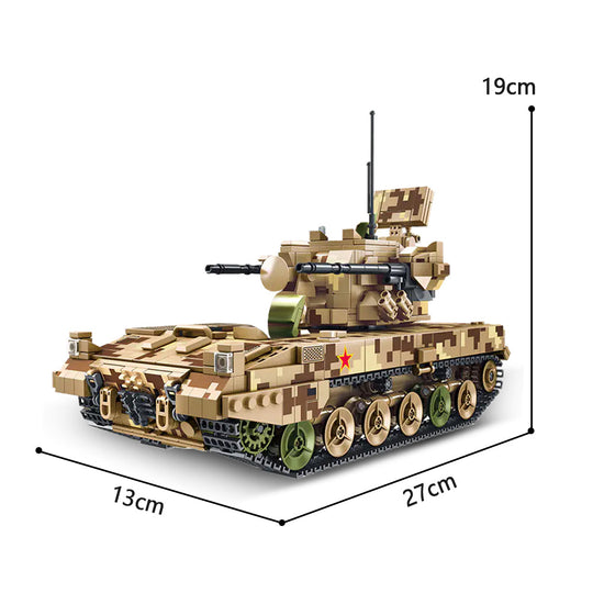 Spebrick 688006 09 Type 35mm Tracked Self Propelled Anti Aircraft Artillery Building Block Set