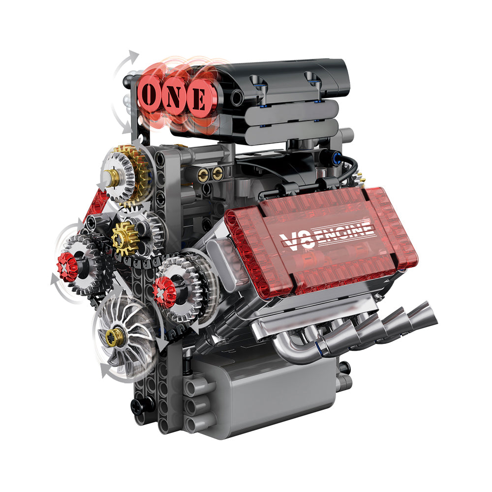 Spebrick G8909 V8 Engine Model